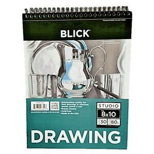 1 Blick Studio Drawing Pad - 8" x 10" 30 Sheets 80lb Drawing Spiral Bound - Art